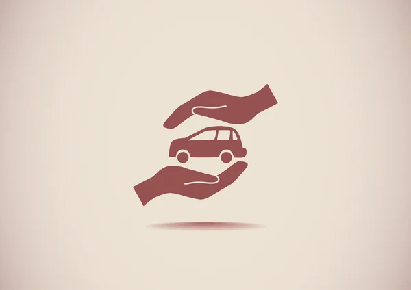 Icono web de seguro de coche — Vector de stock