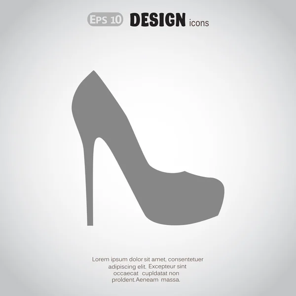 Kvindelige sko, web-ikon – Stock-vektor