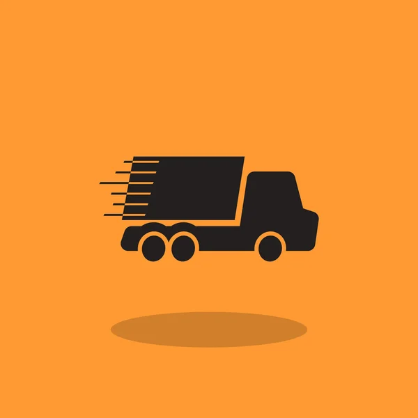 Simple truck on fast delivery concept — Stock Vector