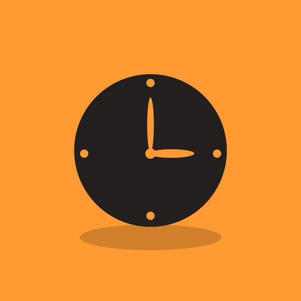 Icône web horloge simple — Image vectorielle