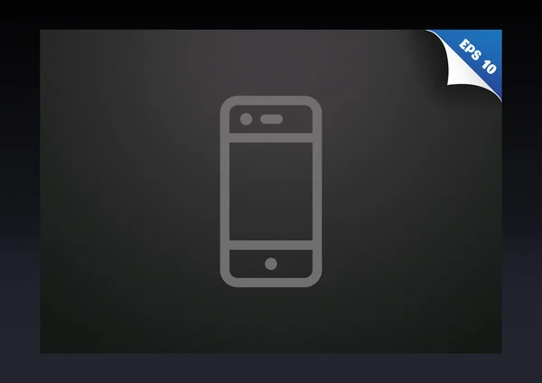 Semplice smartphone con schermo bianco — Vettoriale Stock