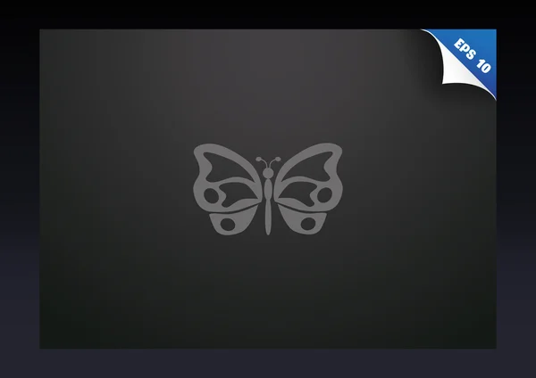 Icono web mariposa simple — Vector de stock