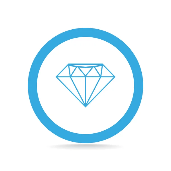 Diamond web icon, concetto di lusso — Vettoriale Stock