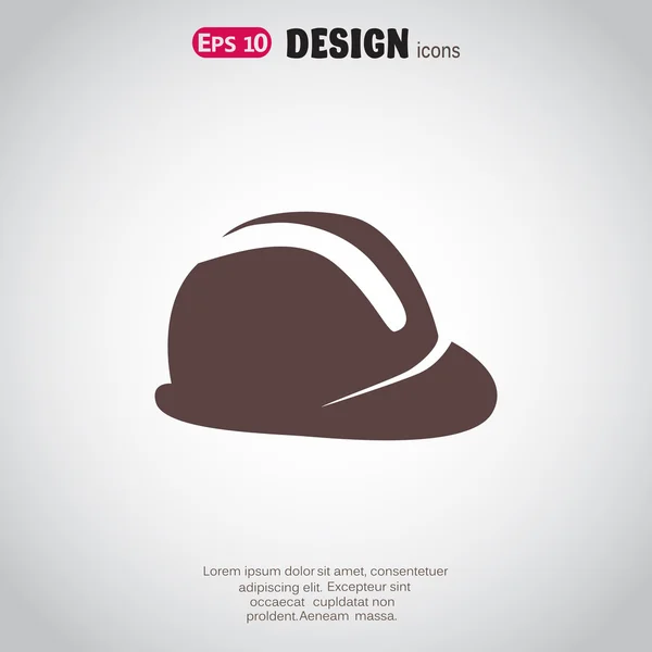 Chapeau de construction, icône web — Image vectorielle