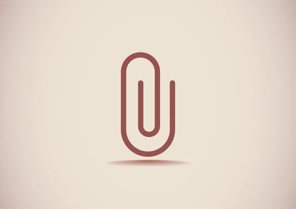 Clip de papel simple icono web — Vector de stock