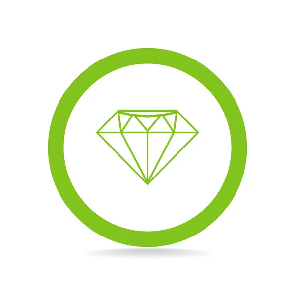 Diamante, icono Web — Vector de stock