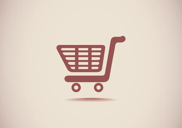 Carrito de compras icono web simple — Vector de stock