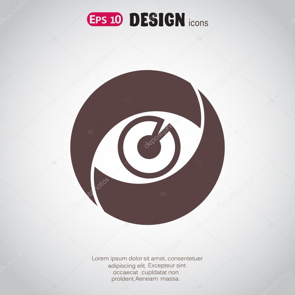 Eye web icon. Vector design