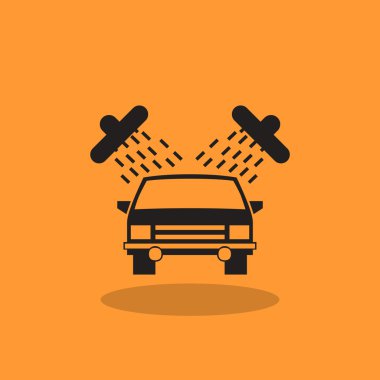 Oto yıkama basit simgesi