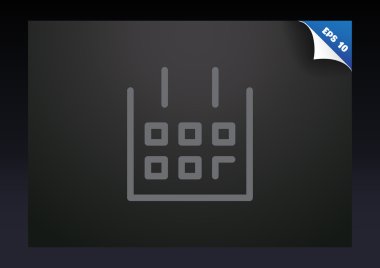 Takvim basit web simgesi yaprak