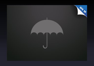 Basit anahat şemsiye web simgesi