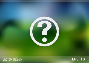 Soru işareti daire web simgesi