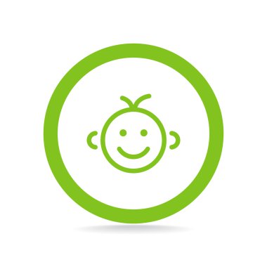 Mutlu bir çocuk yüzü doodle