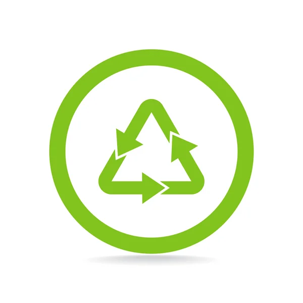 Recycling-Symbol mit Pfeilen — Stockvektor