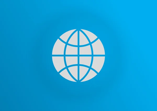 Einfache Globus-Web-Ikone — Stockvektor