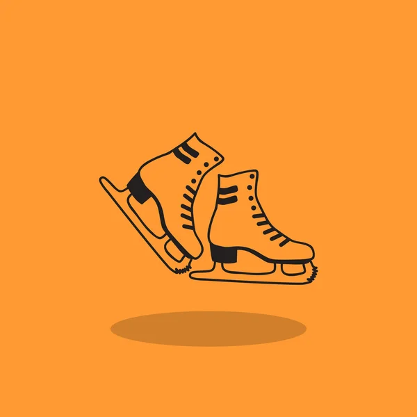 Schaatsen web pictogram — Stockvector