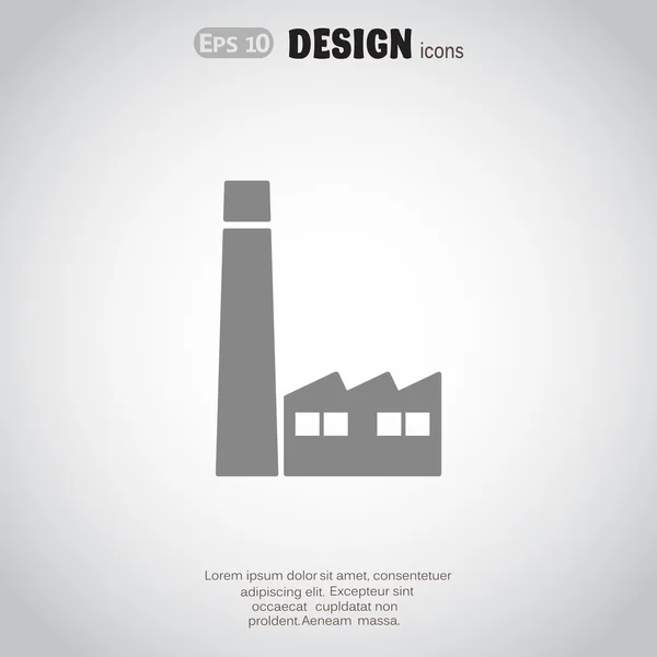 Factory buildings web icon — Stock Vector