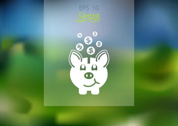 Piggy icono web — Vector de stock