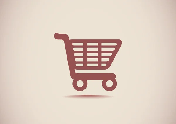 Shopping cart simple web icon — Stock Vector