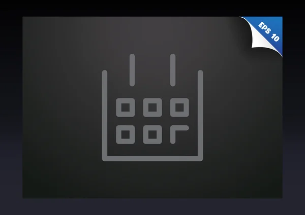 Hoja de calendario icono web simple — Archivo Imágenes Vectoriales
