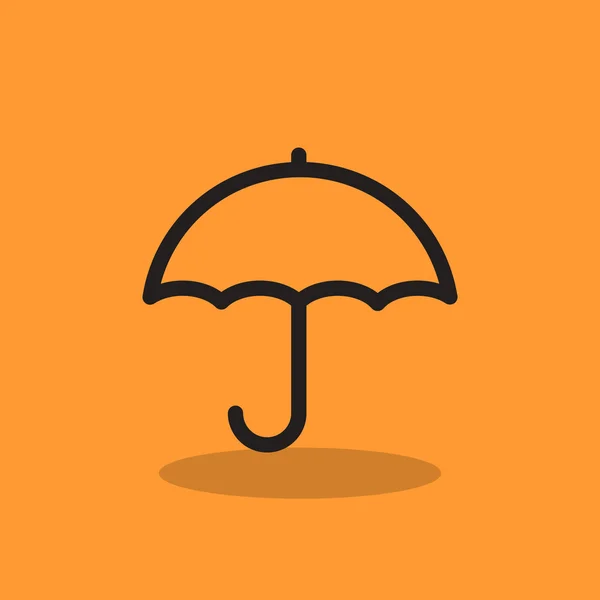 Simple outline umbrella web icon — Stock Vector