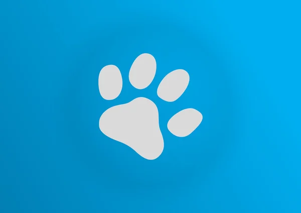 Perro pata pista simple icono — Vector de stock