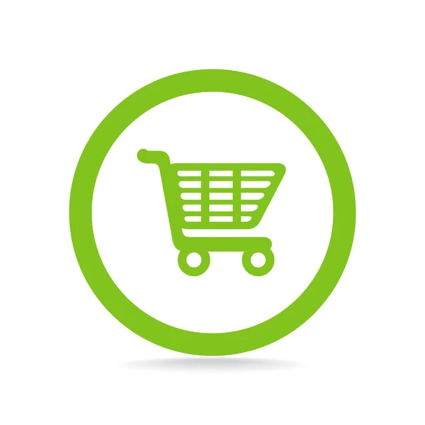 Shopping cart simple web icon — Stock Vector