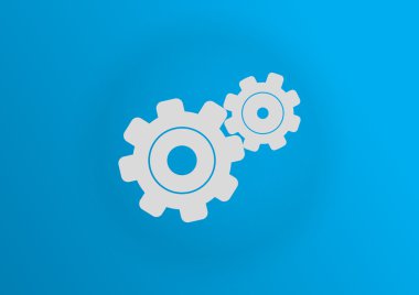 Yuvarlak vites basit simgesi