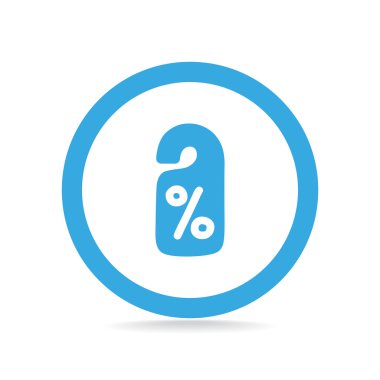 Etiket asılı üzerinde yüzde simgesi