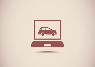 Dizüstü ekran simgesini araba ile