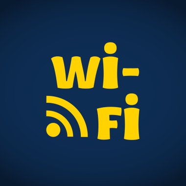 Wi-Fi yazıt dalgalar simgesiyle