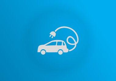 Elektrik araba basit web simgesi