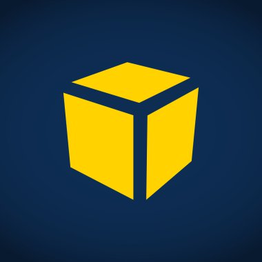 Basit küp web simgesi