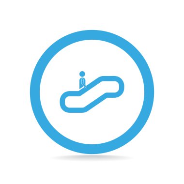 Adam yürüyen merdiven bilgi işareti