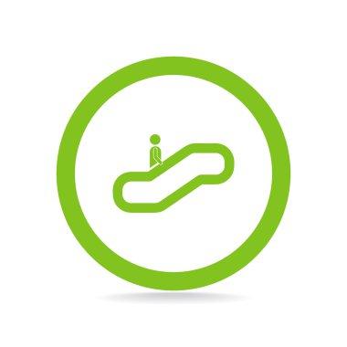 Adam yürüyen merdiven bilgi işareti