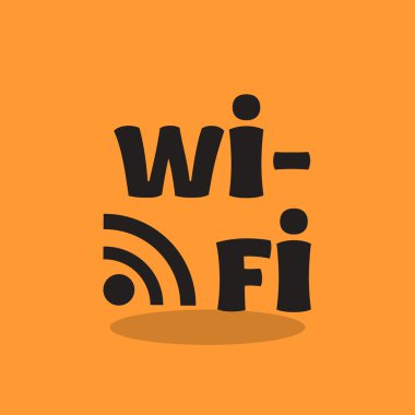 Wi-Fi yazıt dalgalar simgesiyle