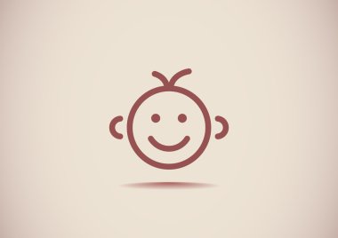 Mutlu bir çocuk yüzü doodle