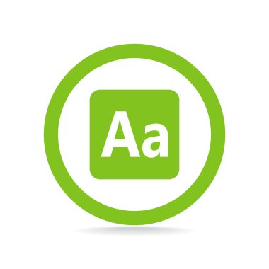 Smartphone alfabe işareti simgesi