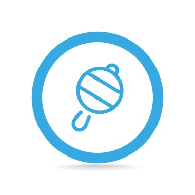 Icône de hochet de bébé simple, contour vector illustration