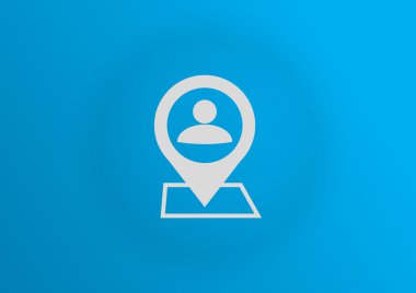 İnsan konum işaretçisi basit simgesine