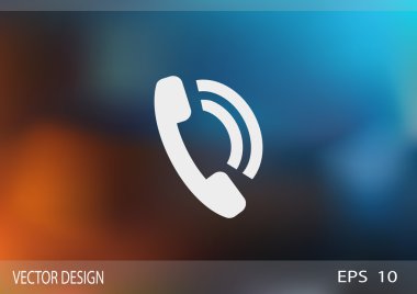 Telefon görüşmesi web simgesi, basit vektör çizim