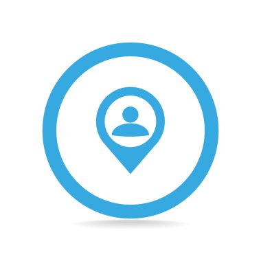 İnsan konum işaretçisi basit simgesine