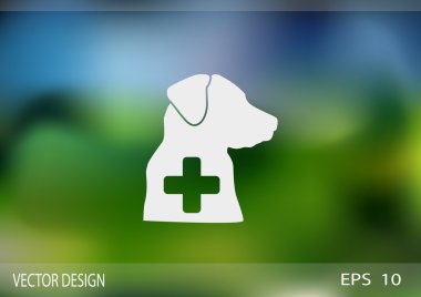 Köpek siluet ile imzalamak ve çapraz