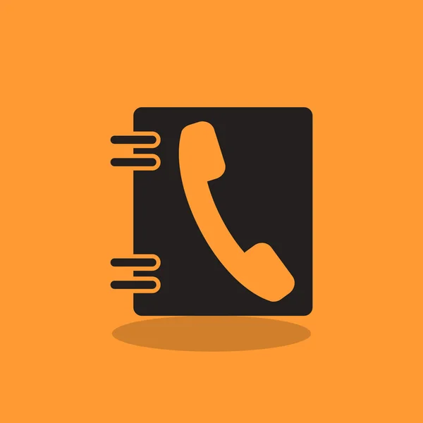 Teléfono contactos icono web — Vector de stock