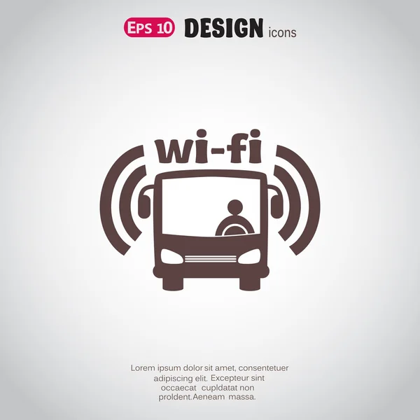 Bus wi-fi icono — Archivo Imágenes Vectoriales