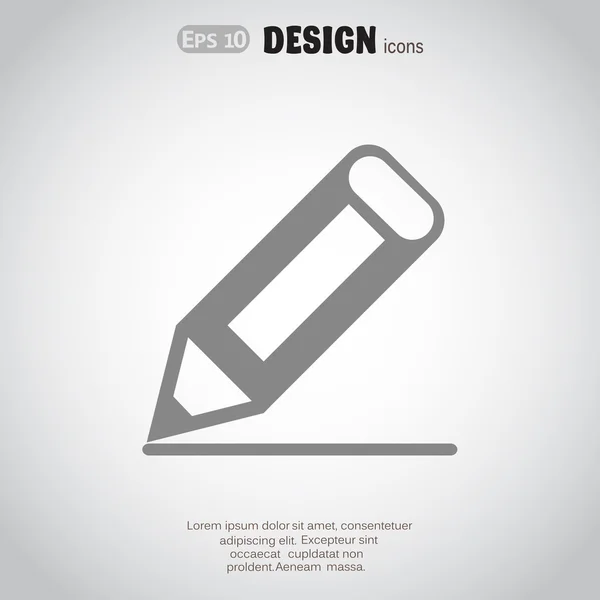드로잉 연필 간단한 웹 아이콘 — 스톡 벡터