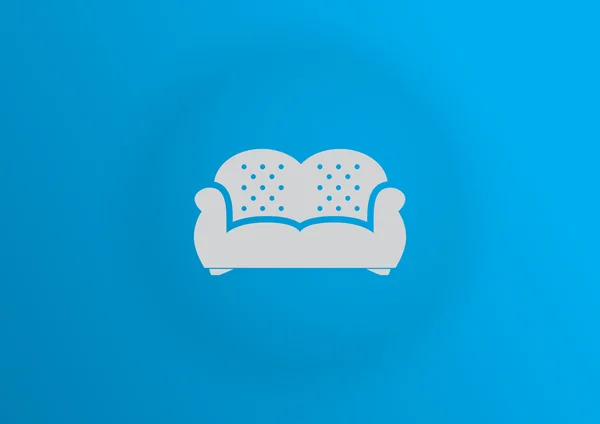 Flat couch icon — Stock Vector