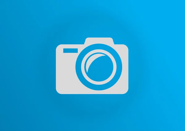 Cámara de fotos icono web simple — Vector de stock