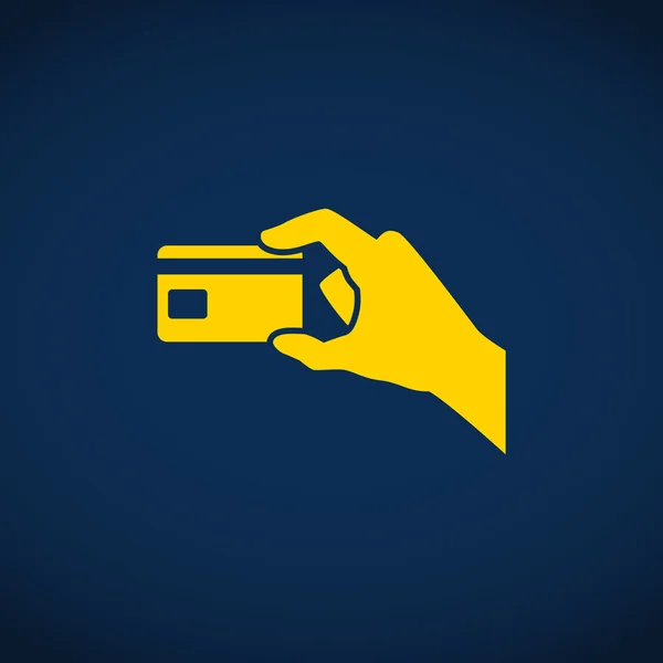 Kreditkarte in der Hand — Stockvektor