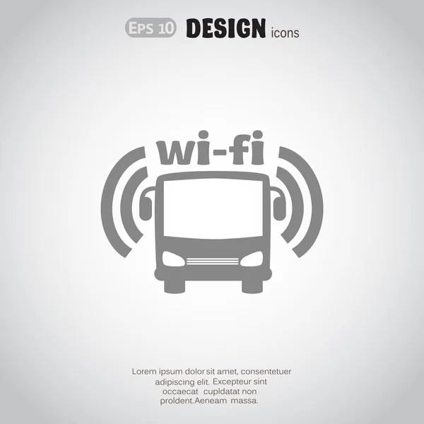 Autobus wi-fi ikona — Wektor stockowy